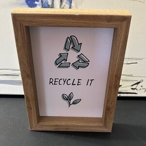 4 x 6 recycle it wooden picture